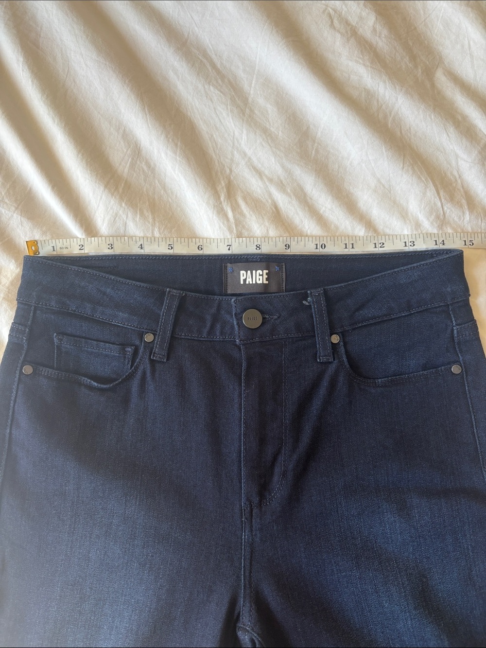 Paige Denim Hoxton Crop Skinny Jeans in Dark Navy Wash, 29 - Picture 5 of 8